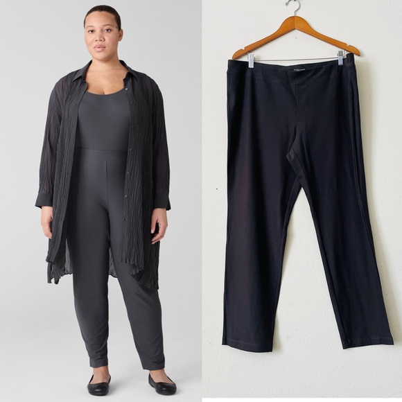 NWT Eileen Fisher 1X washable crepe slim ankle pants in...
